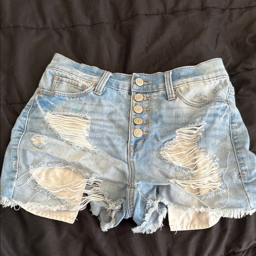 Size 3 MUDD Light Blue Distressed Jean Shorts